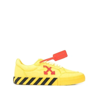 Off-white Vulcanized Low-top Trainers In Yellow