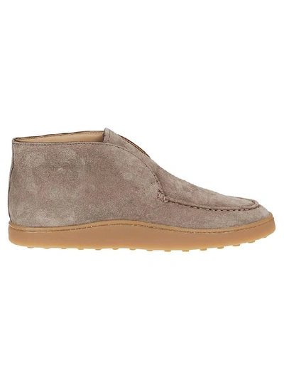 Tod's Taupe Suede Ankle Boots