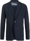 Herno Single-breasted Tailored Blazer In Blue