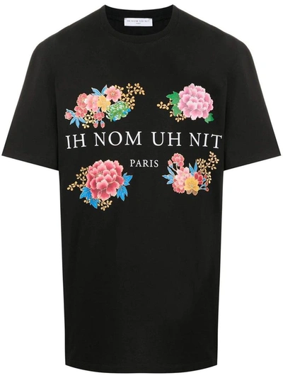 Ih Nom Uh Nit T-shirt Flowery Print In Black
