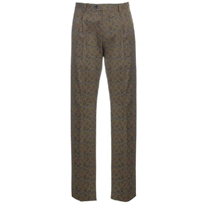 Etro Men's Green Cotton Trousers