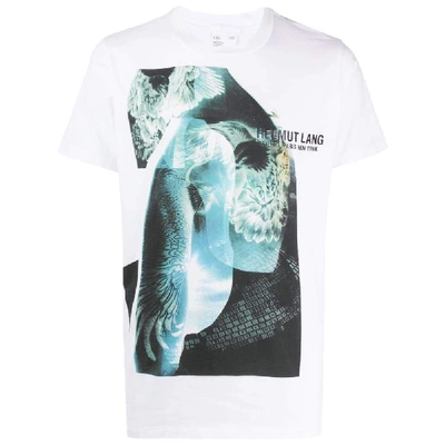 Helmut Lang Standard Eagle Printed Cotton T-shirt In White