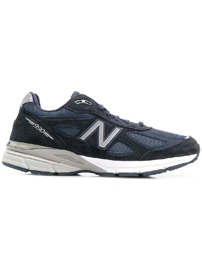 New Balance Men's Blue Leather Sneakers