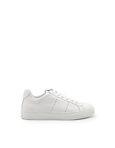 National Standard Men's White Leather Trainers