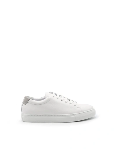 National Standard Men's White Leather Sneakers