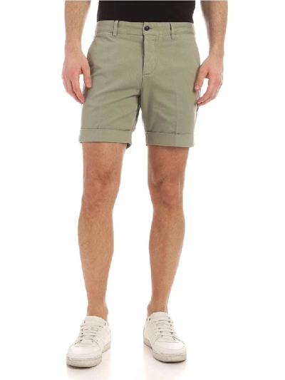 Ami Alexandre Mattiussi Cotton Gabardine Shorts In Light Green