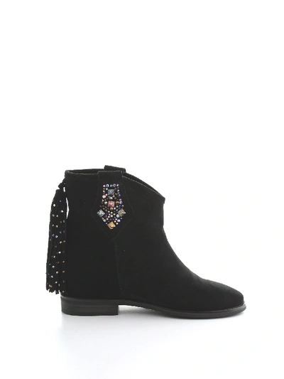 Alma En Pena Black Suede Ankle Boots