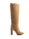 ANNA F BROWN SUEDE BOOTS,9546BAMBOO