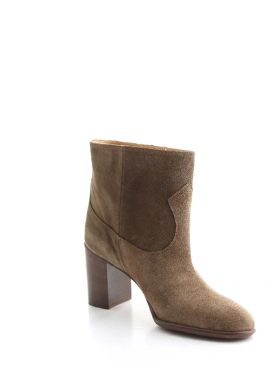 Anna F Green Suede Ankle Boots