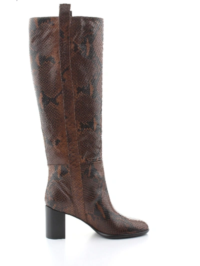 Anna F Brown Leather Boots