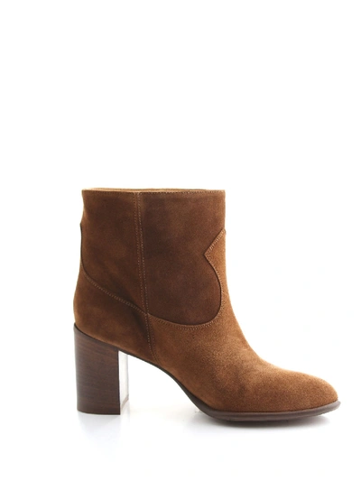 Anna F Brown Suede Ankle Boots
