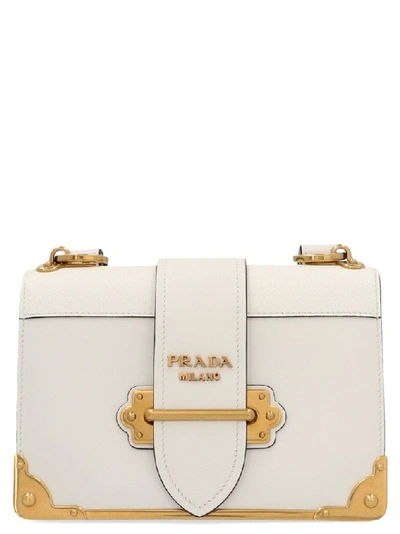Prada Women's 1bd045vxch2bb0f0009 White Leather Shoulder Bag
