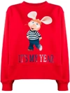 Alberta Ferretti Topo Gigio Its My Year Sweatshirt In Red