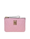 MOSCHINO MOSCHINO WOMEN'S PINK LEATHER POUCH,A841580020242 UNI