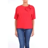 BOUTIQUE MOSCHINO BOUTIQUE MOSCHINO WOMEN'S RED SILK BLOUSE,A02191134ROSSO 40