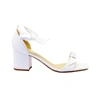 ALEXANDRE BIRMAN ALEXANDRE BIRMAN WOMEN'S WHITE LEATHER SANDALS,CLARITASQUAREBLOCWHITE 40