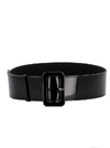 P.a.r.o.s.h Moonbelt Black Patent Leather Belt In Black