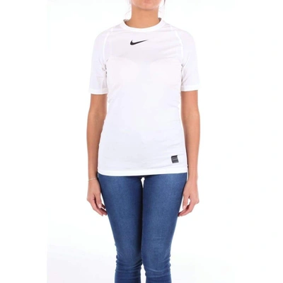 Nike Women's Aauts0003sbianco White Cotton T-shirt