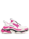 BALENCIAGA BALENCIAGA WOMEN'S FUCHSIA LEATHER SNEAKERS,524039W09OM9021 38