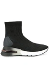 Ash Sock-style High-top Sneakers In Black
