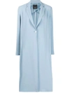 PINKO PINKO WOMEN'S LIGHT BLUE POLYESTER COAT,1G14XV7624E57 40