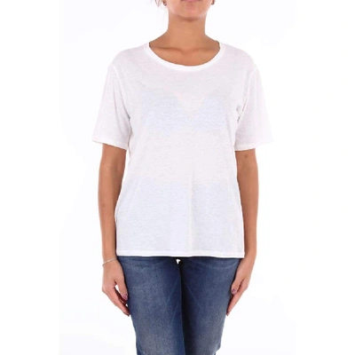 Apuntob Milk-colored Short-sleeved T-shirt In White
