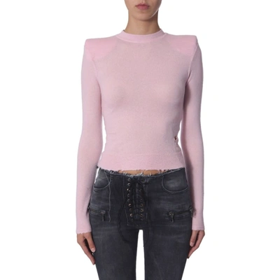 Ben Taverniti Unravel Project Unravel Project Women's  Pink Cashmere Sweater
