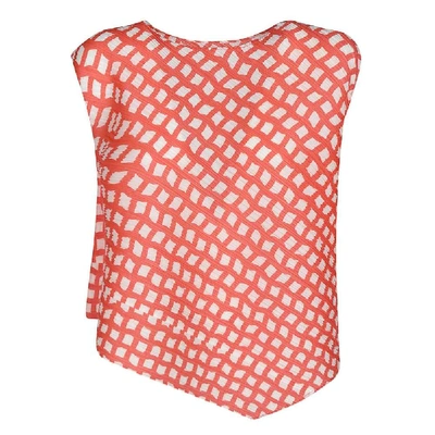 Issey Miyake Pleats Please  Women's Red Polyester Top