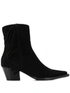 PINKO PINKO WOMEN'S BLACK SUEDE ANKLE BOOTS,1H20QYY63HZ99 39