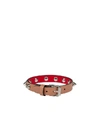 Christian Louboutin Beige Crystal Loubilink Bracelet In Pink