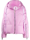 KHRISJOY KHRISJOY WOMEN'S PINK POLYESTER DOWN JACKET,BSW023PK174 1