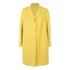Ermanno Scervino Yellow Synthetic Fibers Coat In Yellow