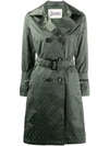 HERNO HERNO WOMEN'S GREEN POLYESTER TRENCH COAT,IM0121D122897700 42