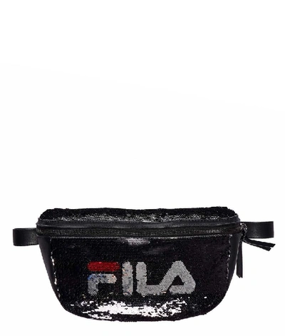 Fila Sequins Belt Bag In Black