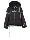 Khrisjoy Lace-up Quilted Shell Hooded Down Jacket In Black