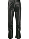PINKO PINKO WOMEN'S BLACK FAUX LEATHER trousers,1G14R47105Z99 44