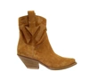 BUTTERO BUTTERO WOMEN'S BROWN SUEDE ANKLE BOOTS,B8902COGNAC 40