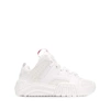 Gcds White Leather Mid-top Sneakers In White
