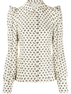 KENZO KENZO WOMEN'S BEIGE VISCOSE SHIRT,FA52CH01754B02 36