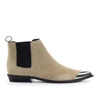 CALVIN KLEIN JEANS EST.1978 CALVIN KLEIN JEANS WOMEN'S BEIGE SUEDE ANKLE BOOTS,B4R0831230 36