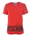 MOSCHINO MOSCHINO WOMEN'S RED COTTON T-SHIRT,A07035401112 44