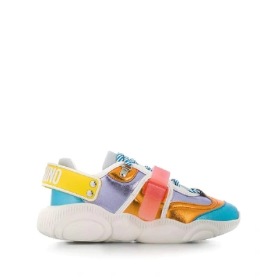 Moschino Teddy Roller Skates Colour-block Low-top Trainers In Multicoloured