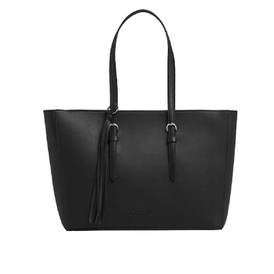 Calvin Klein Black Fringes Shopping Bag