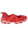 RED VALENTINO RED VALENTINO WOMEN'S RED SYNTHETIC FIBERS FLATS,TQ2S0C00VGZCC7 37