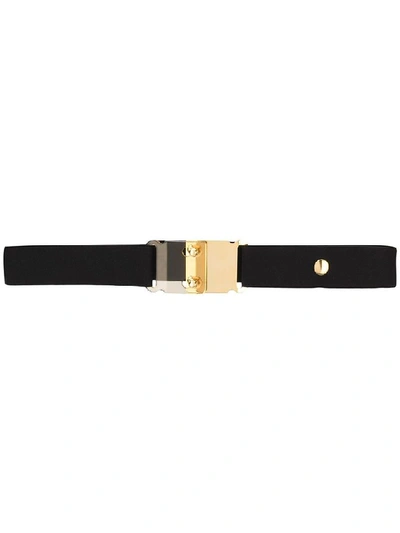 Sofie D'hoore Stretch Canvas Belt In Black