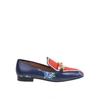 Tory Burch Women's Jessa Floral Leather Loafers In Blue