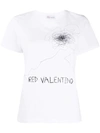 RED VALENTINO RED VALENTINO WOMEN'S WHITE COTTON T-SHIRT,TR0MG05A5510BO L