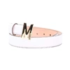 MOSCHINO WHITE LEATHER BELT,A801580060001