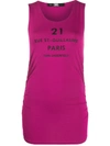 KARL LAGERFELD KARL LAGERFELD WOMEN'S PURPLE VISCOSE TANK TOP,20KW201W1754PURPLE S