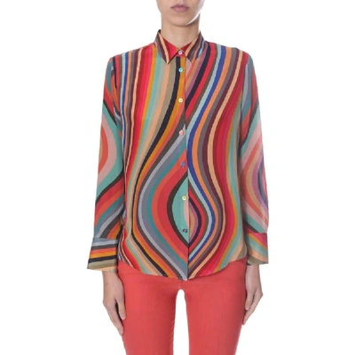 Ps By Paul Smith Swirl-print Silk Shirt In Multicolor